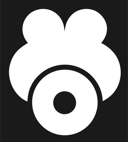 Pictogram Paw Print Badge #1a1a1a/#ffffff