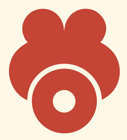 Pictogram Paw Print Badge #fff8e7/#c44536