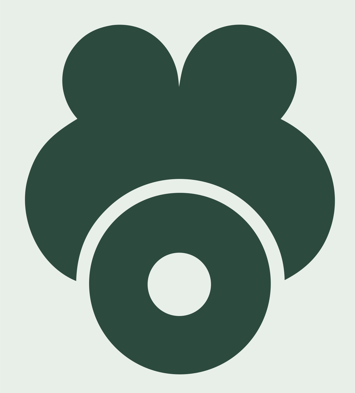 Pictogram Paw Print Badge #e8efe9/#2d4a3e