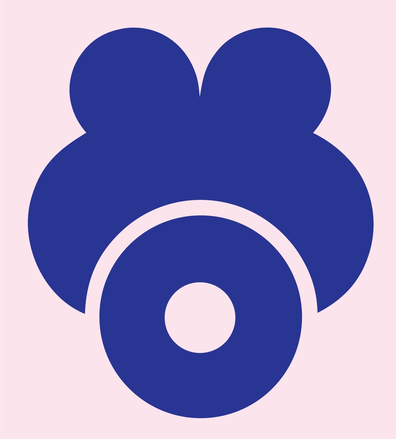 Pictogram Paw Print Badge #fce4ec/#283593