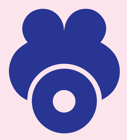 Pictogram Paw Print Badge #fce4ec/#283593