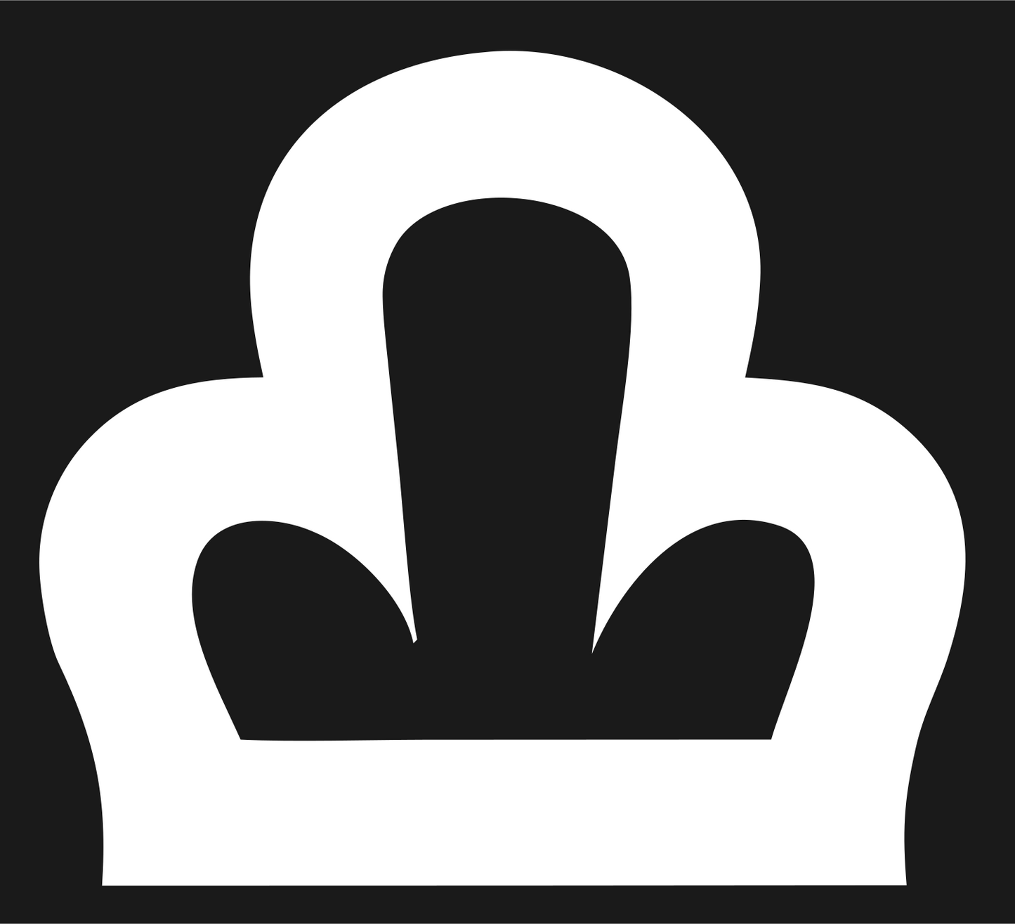 Pictogram Crown Seat Icon #1a1a1a/#ffffff