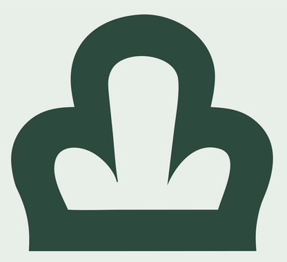 Pictogram Crown Seat Icon #e8efe9/#2d4a3e