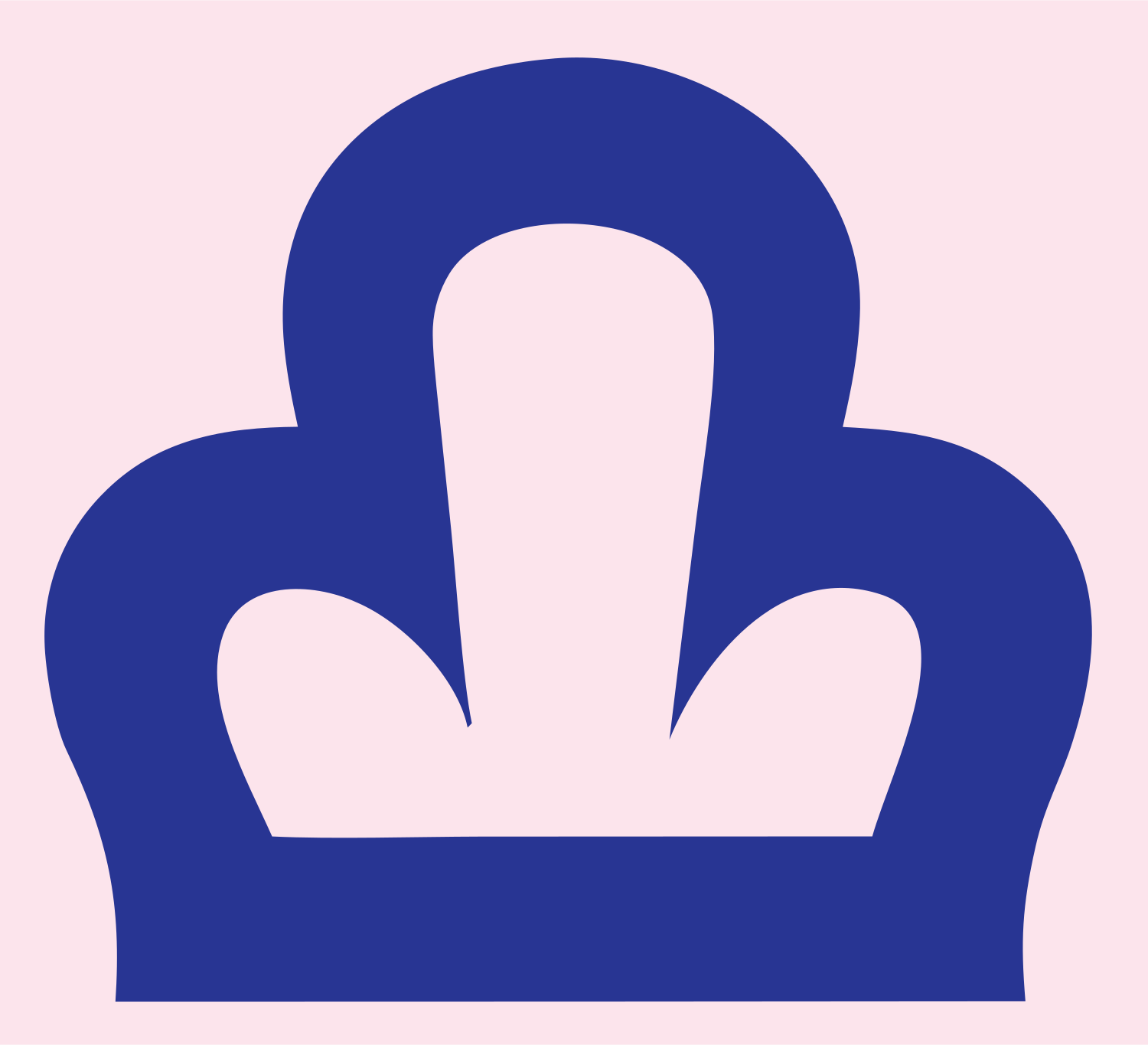 Pictogram Crown Seat Icon #fce4ec/#283593