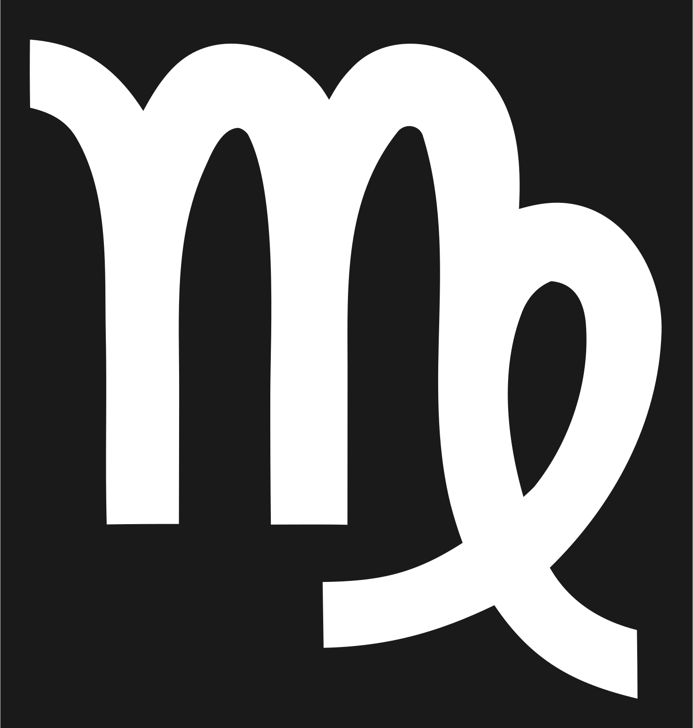 Virgo Zodiac Symbol Icon #1a1a1a/#ffffff