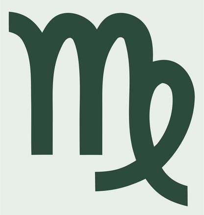 Virgo Zodiac Symbol Icon #e8efe9/#2d4a3e