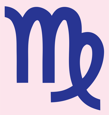 Virgo Zodiac Symbol Icon #fce4ec/#283593