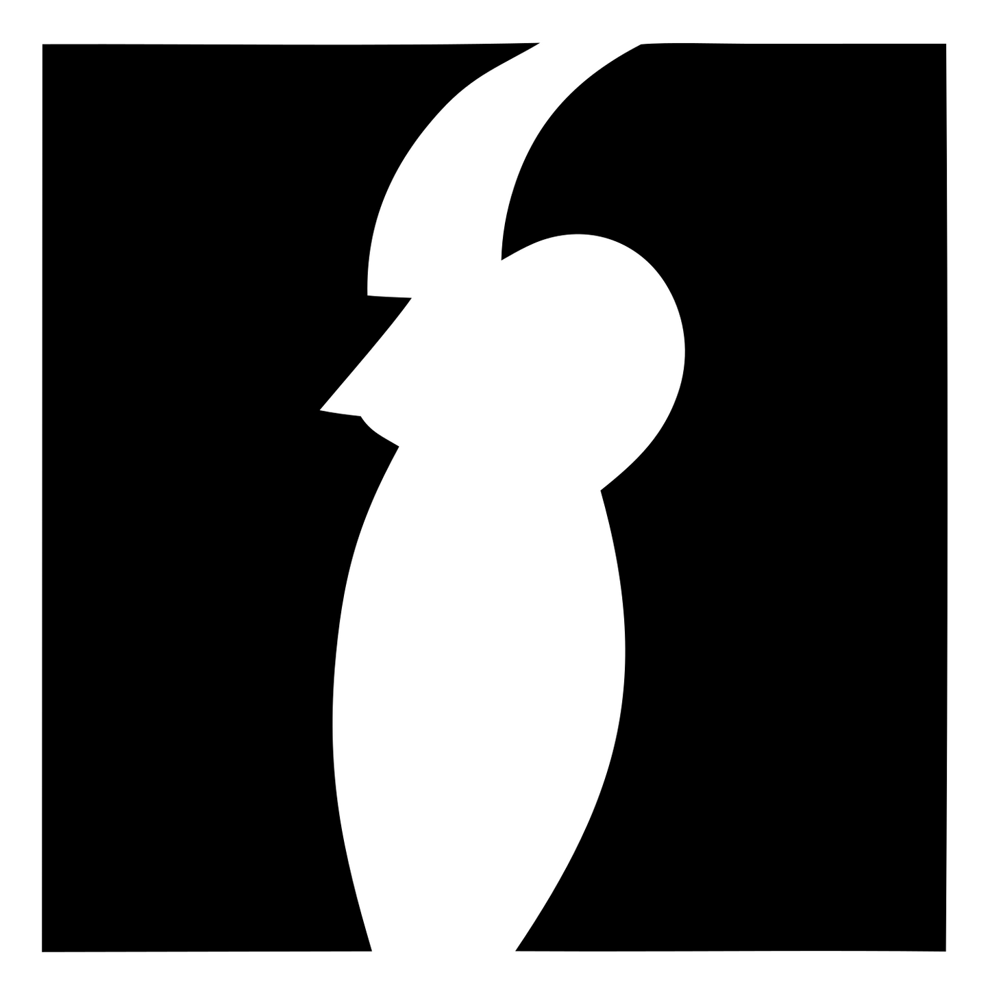 Negative Space Lightning Bolt Badge #ffffff/#000000