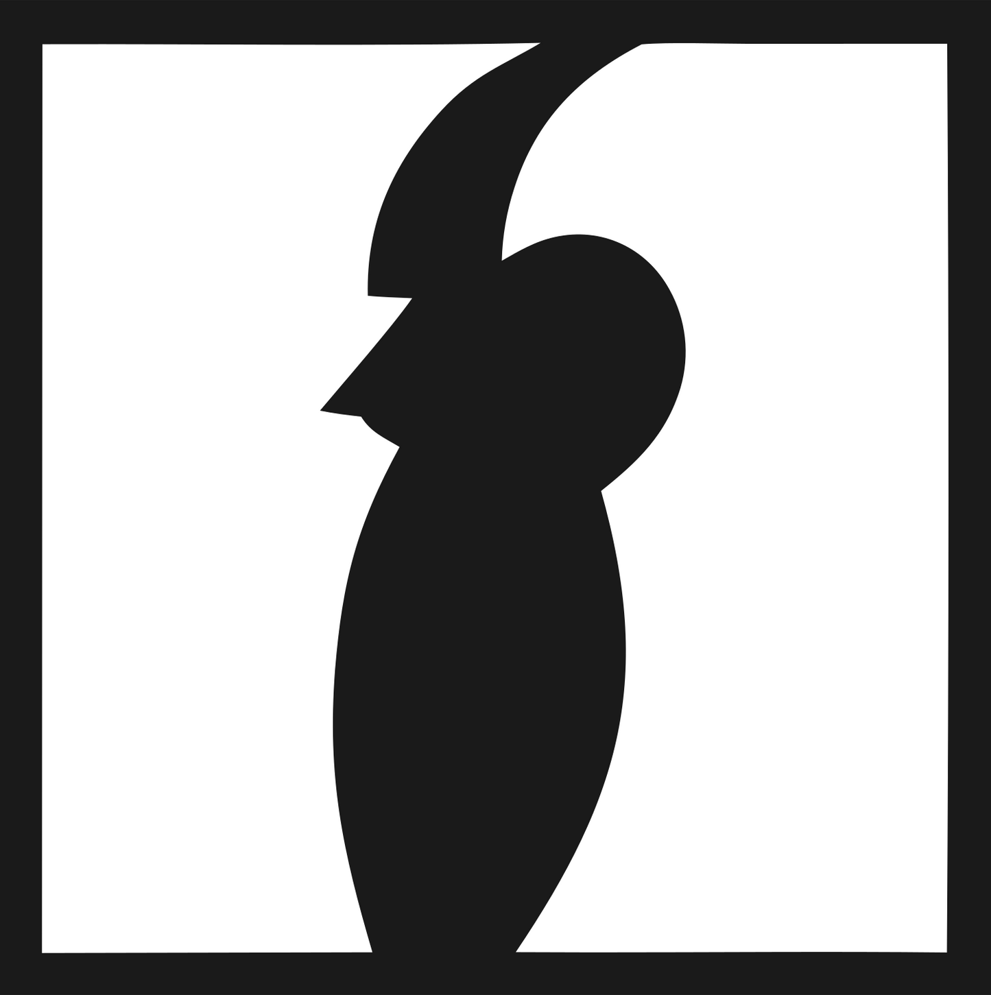 Negative Space Lightning Bolt Badge #1a1a1a/#ffffff