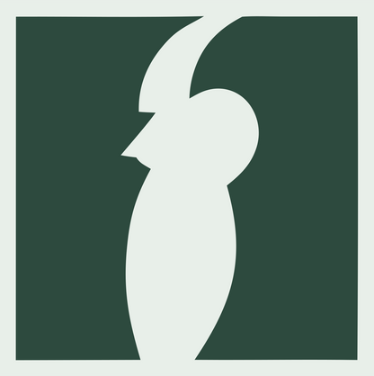 Negative Space Lightning Bolt Badge #e8efe9/#2d4a3e