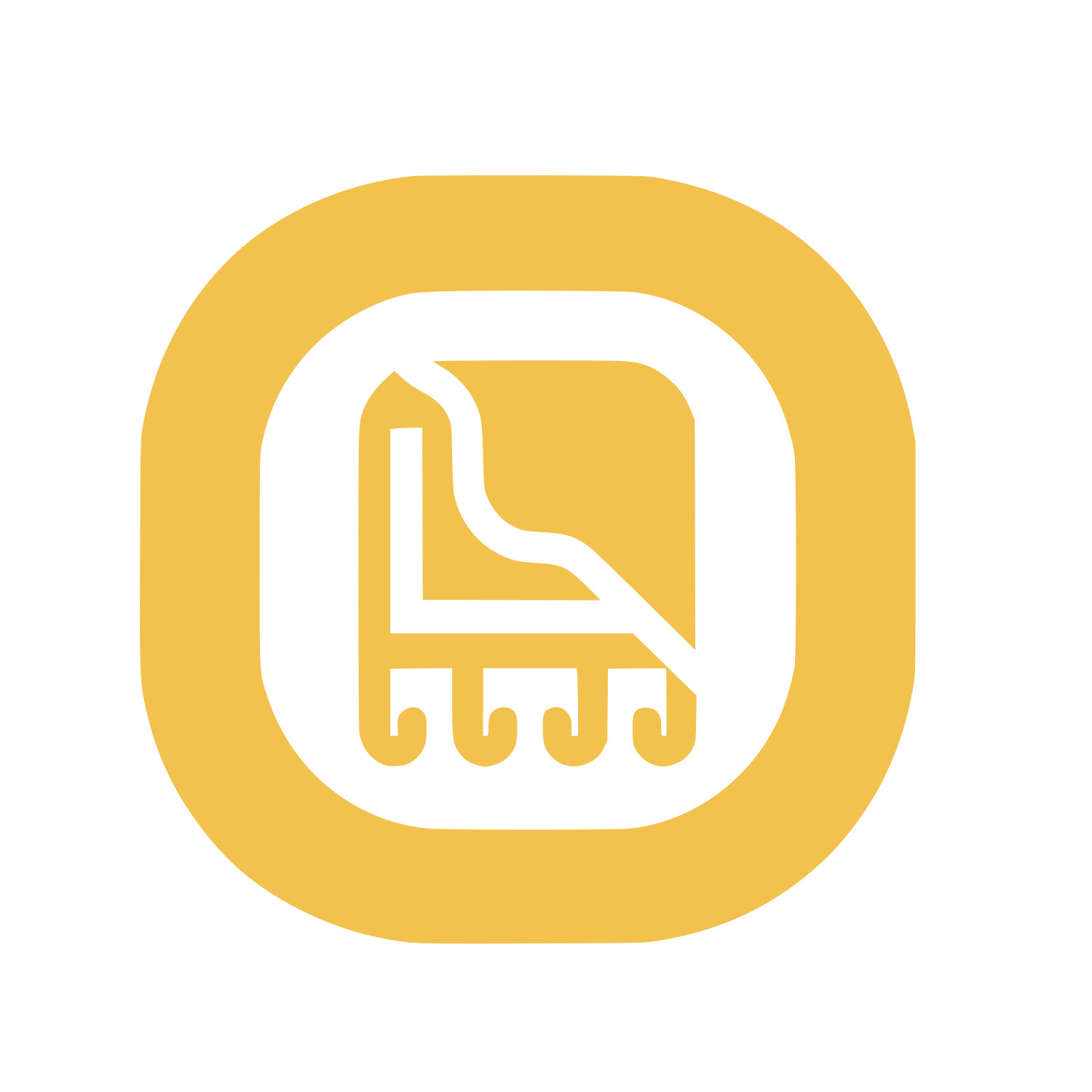 Abstract Factory Logo #F2C14E