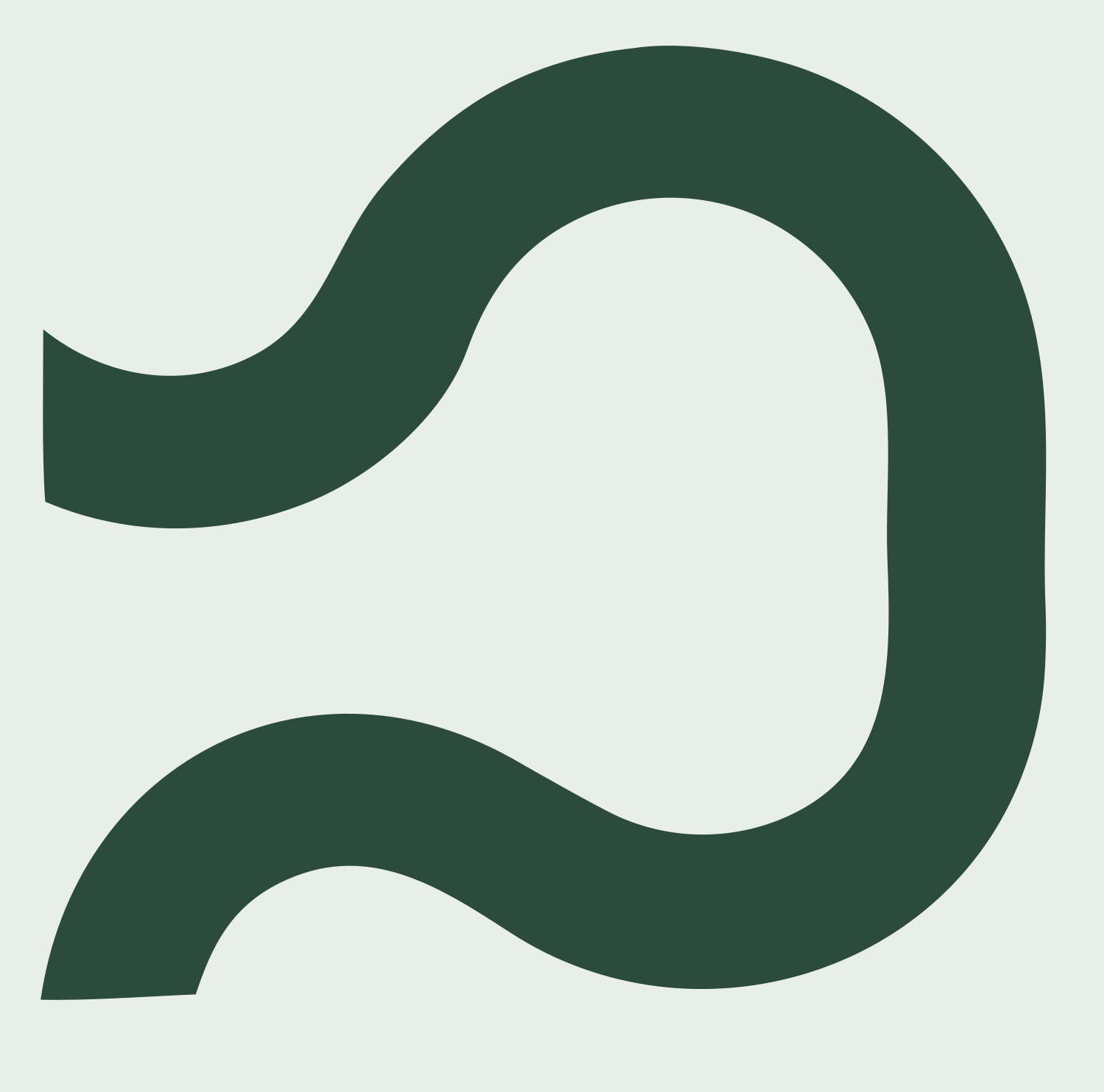 Monoline Libra Scroll Mark #e8efe9/#2d4a3e