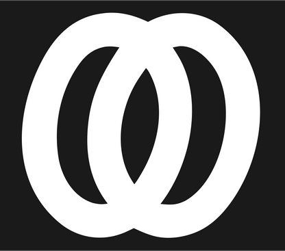Monoline Linked Rings Emblem #1a1a1a/#ffffff