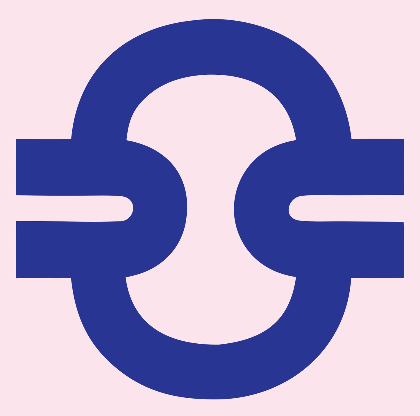 Monoline Libra Chain Link Badge #fce4ec/#283593