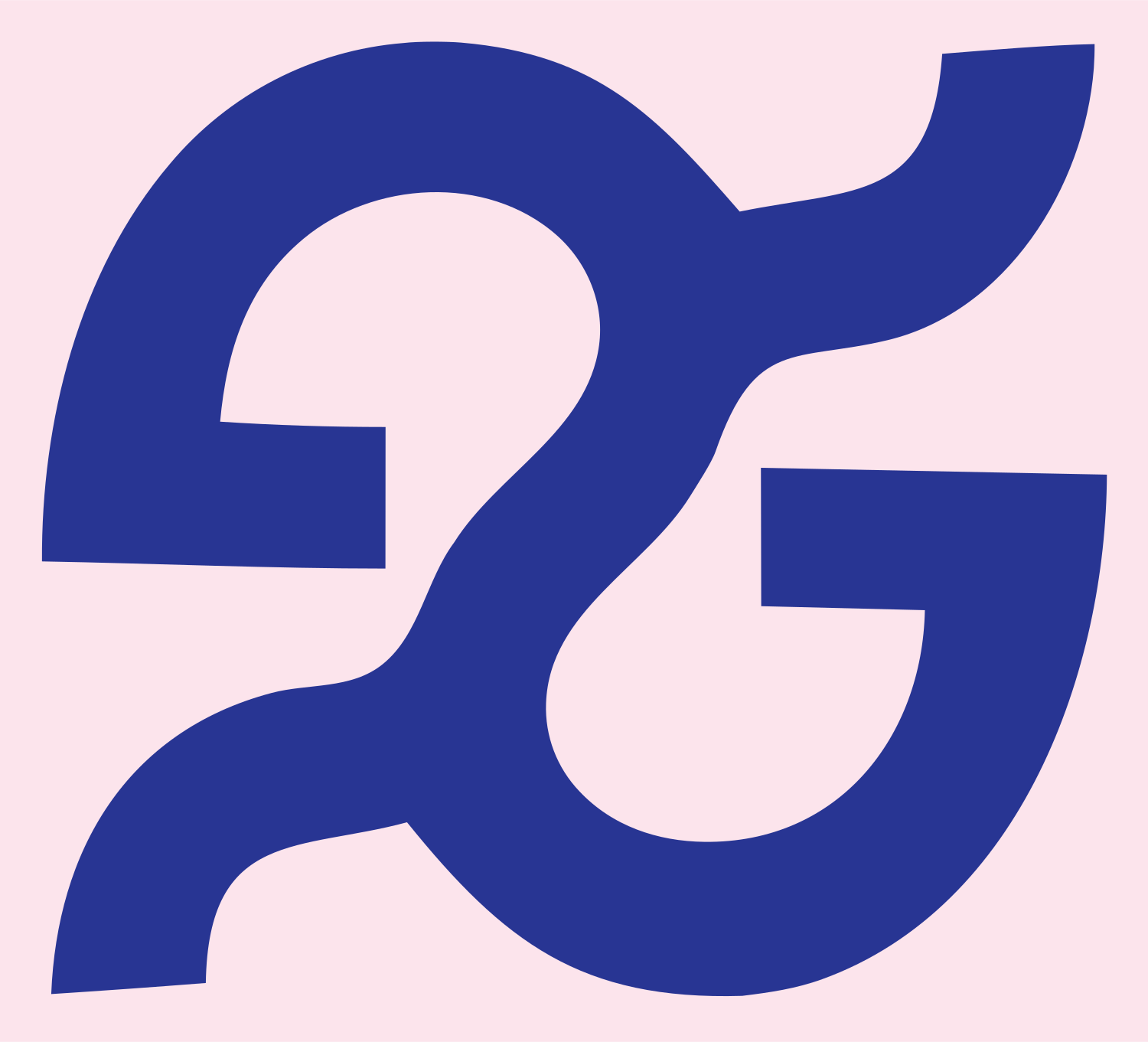 Monoline Libra Letter Mark #fce4ec/#283593