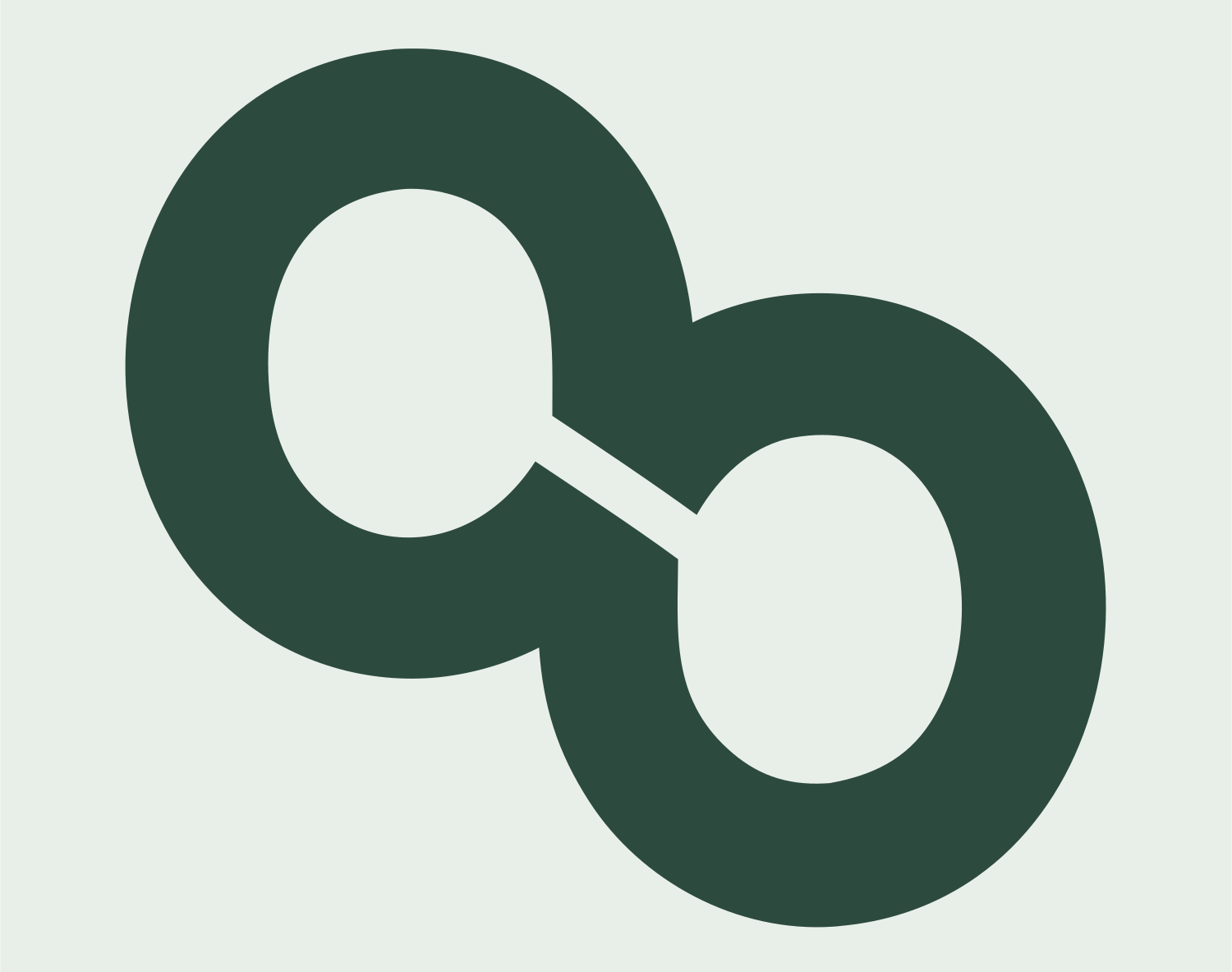 Monoline Double Circle Crest #e8efe9/#2d4a3e