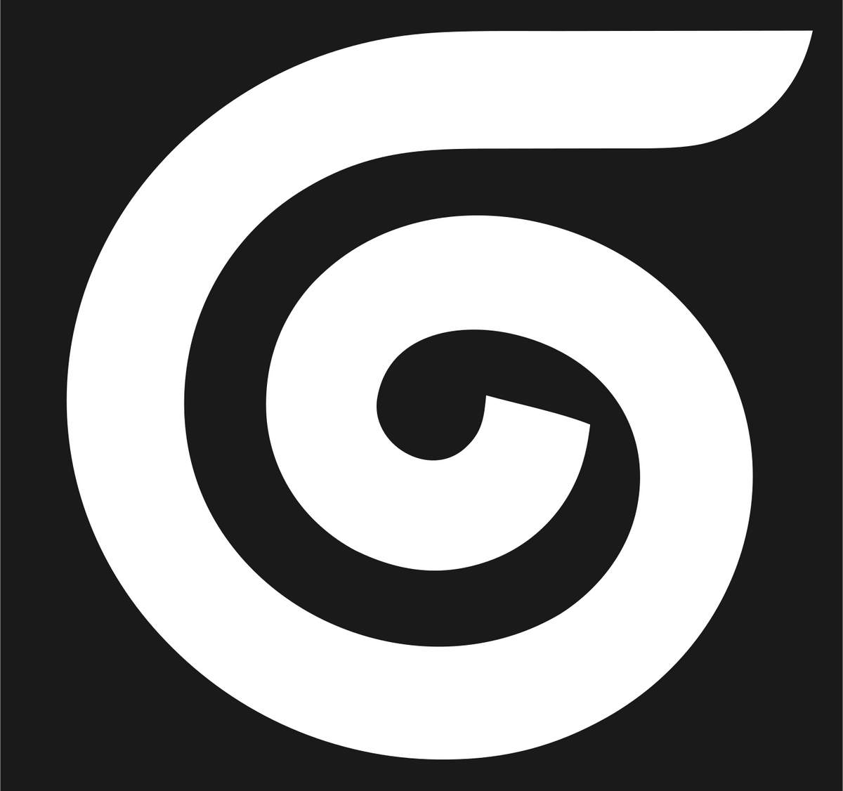 Monoline Spiral Libra Mark #1a1a1a/#ffffff
