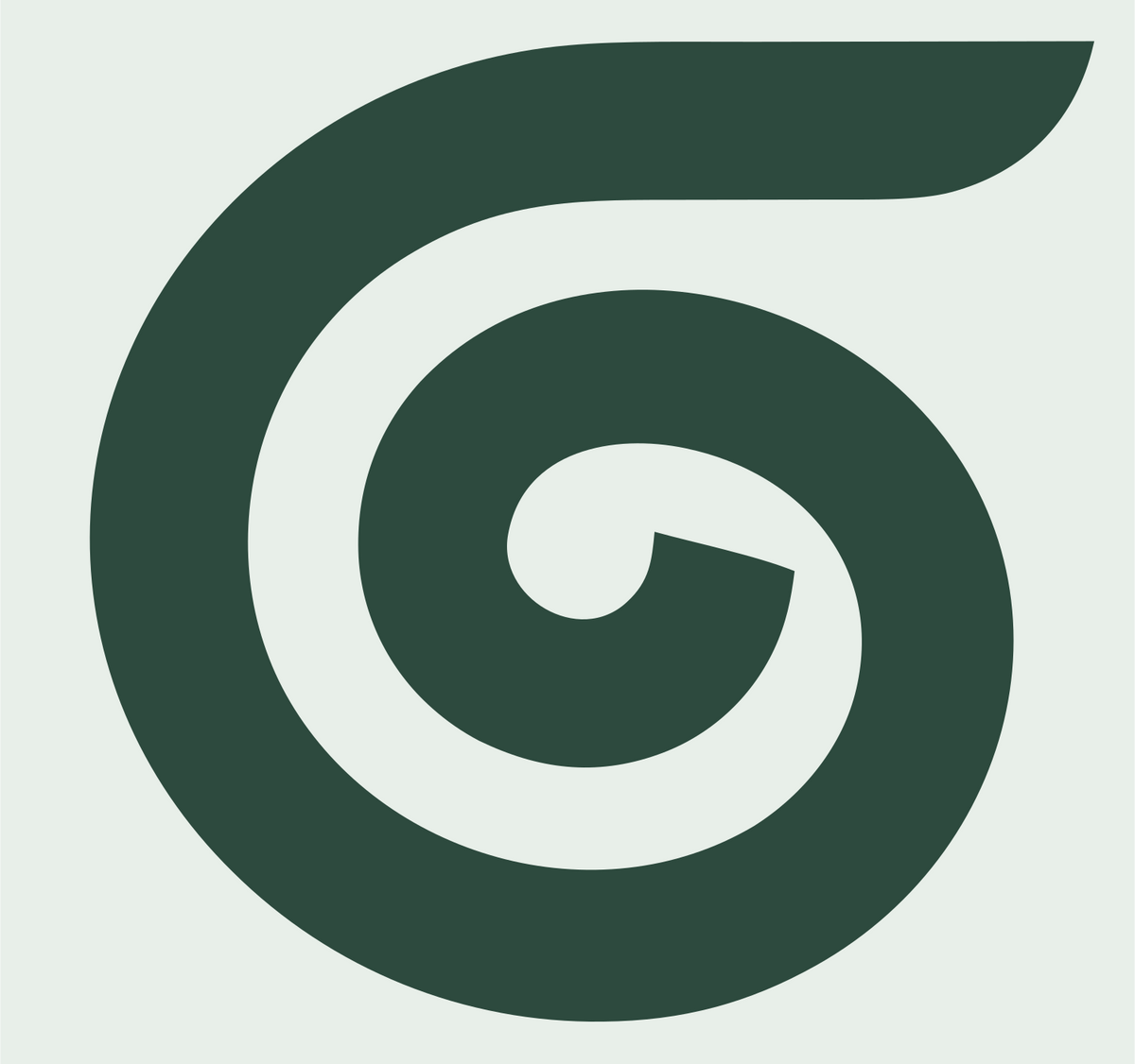 Monoline Spiral Libra Mark #e8efe9/#2d4a3e