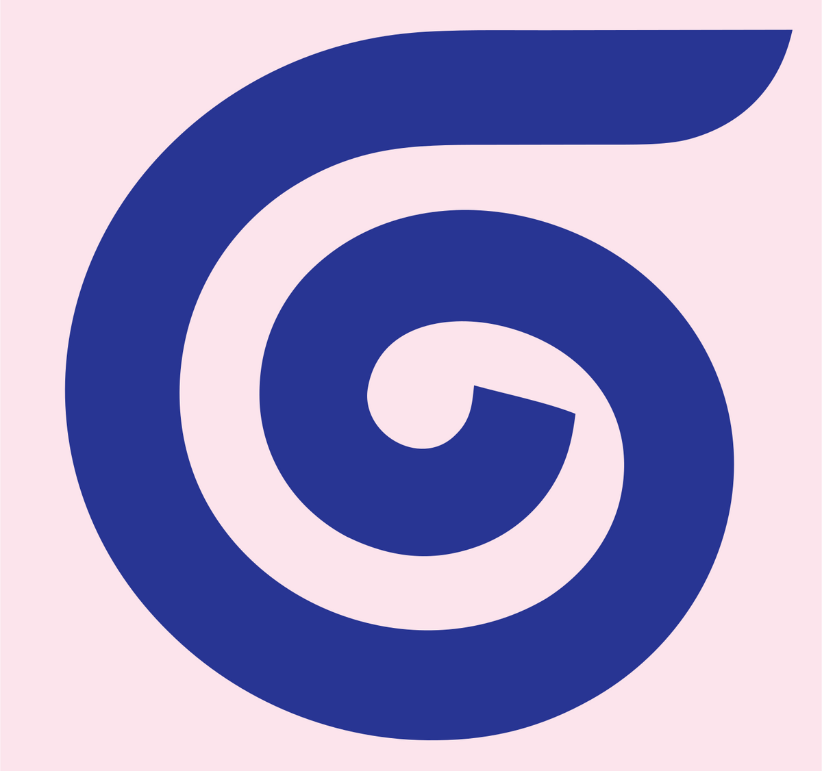 Monoline Spiral Libra Mark #fce4ec/#283593