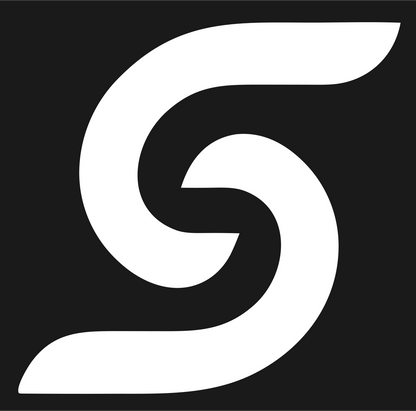 Monoline S Curve Logo #1a1a1a/#ffffff