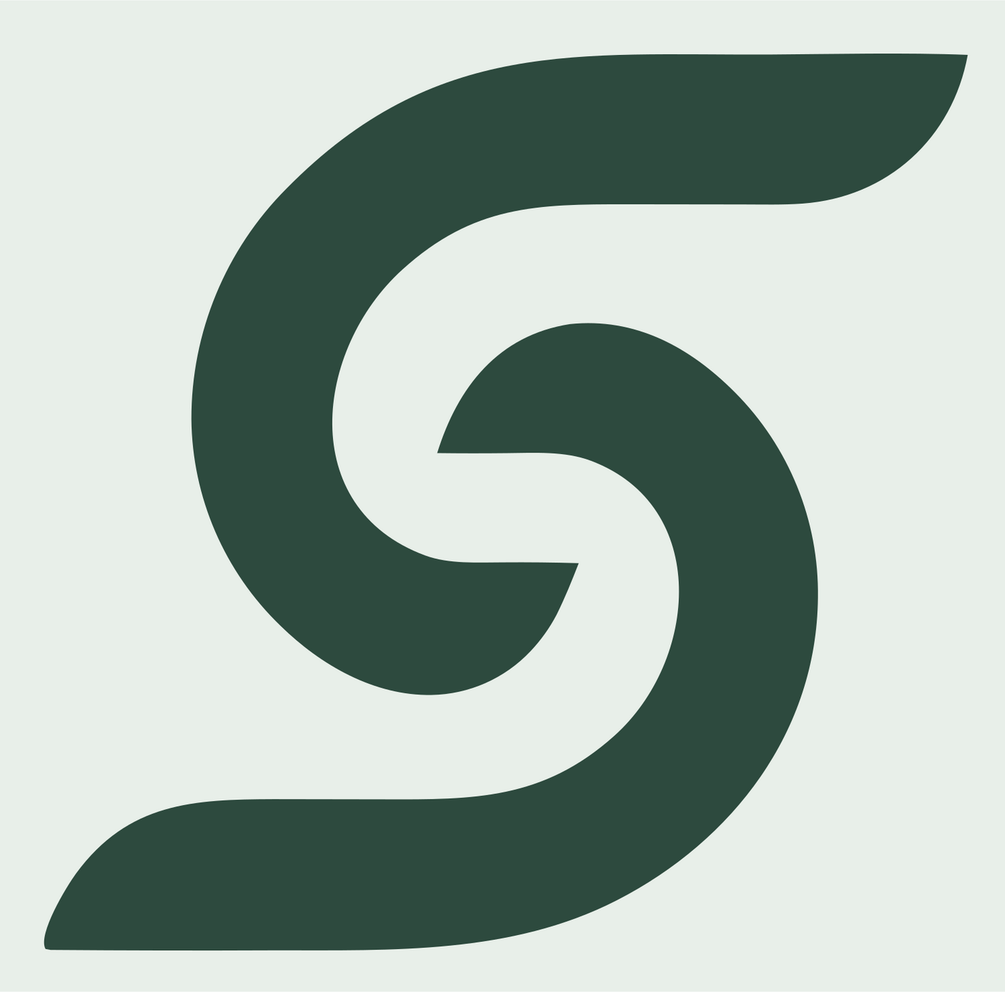Monoline S Curve Logo #e8efe9/#2d4a3e