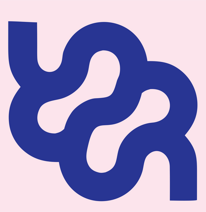 Monoline Libra Knot Logo #fce4ec/#283593