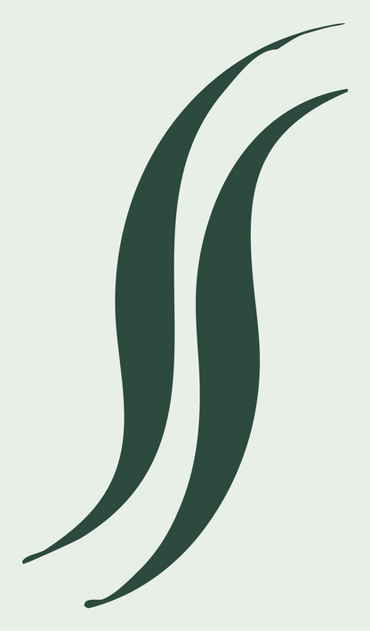 Hand-Drawn Double Curl Mark #e8efe9/#2d4a3e