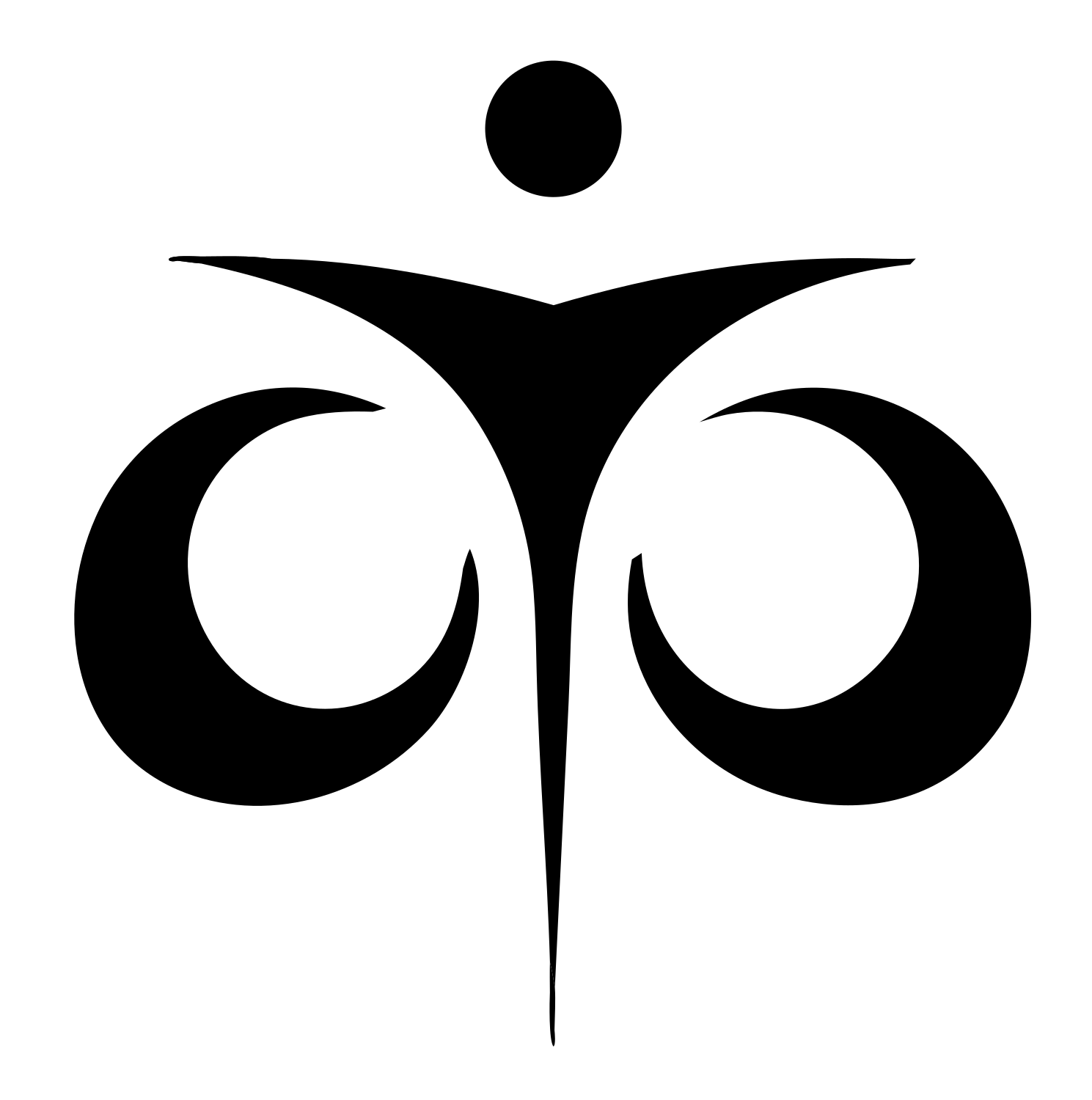 Hand-Drawn Figure Libra Crest #ffffff/#000000