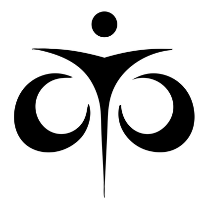 Hand-Drawn Figure Libra Crest #ffffff/#000000