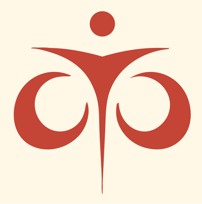 Hand-Drawn Figure Libra Crest #fff8e7/#c44536