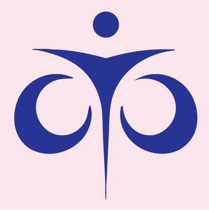Hand-Drawn Figure Libra Crest #fce4ec/#283593