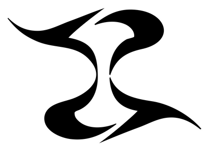 Tribal Libra Wings Mark #ffffff/#000000