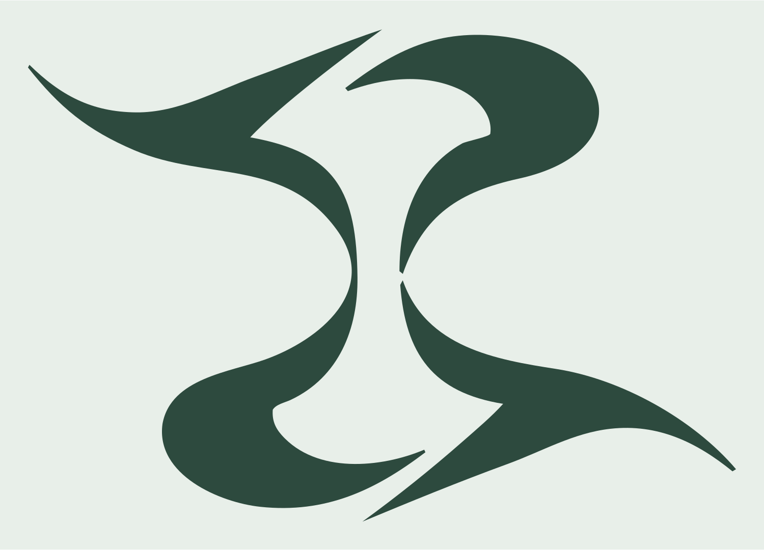 Tribal Libra Wings Mark #e8efe9/#2d4a3e