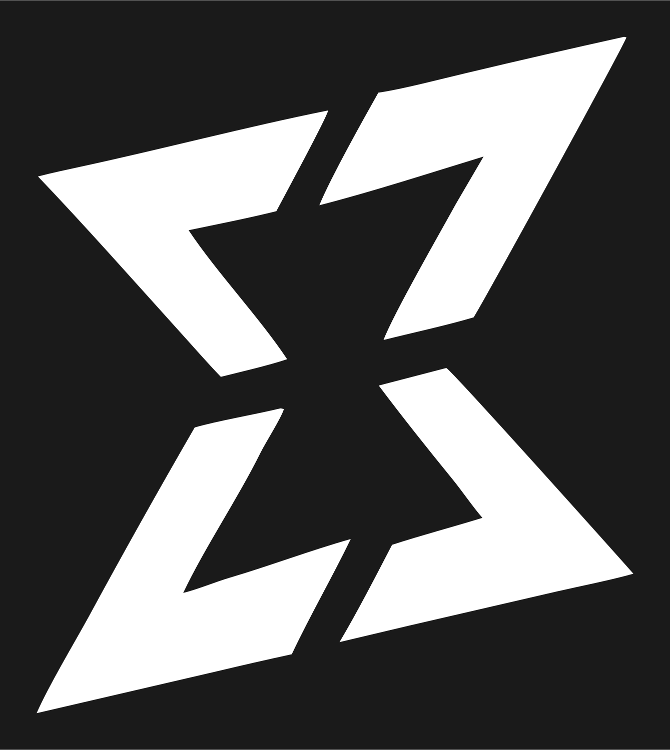 Angular Star Libra Badge #1a1a1a/#ffffff