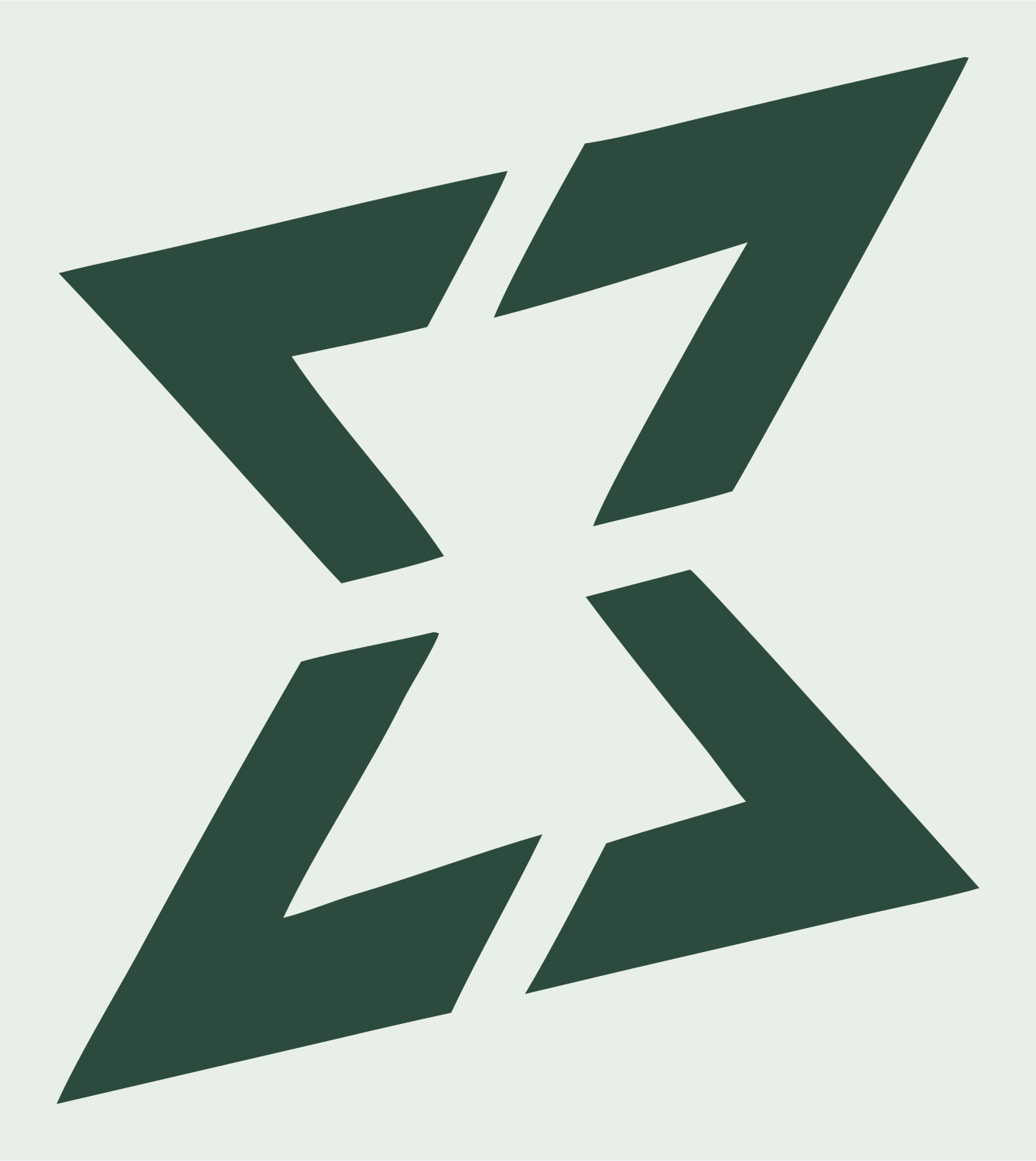 Angular Star Libra Badge #e8efe9/#2d4a3e