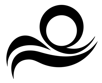 Bold Wave Circle Libra Mark #ffffff/#000000
