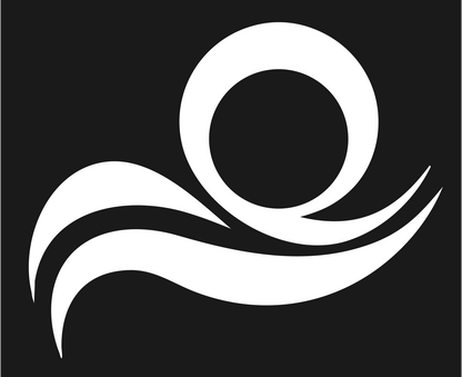 Bold Wave Circle Libra Mark #1a1a1a/#ffffff