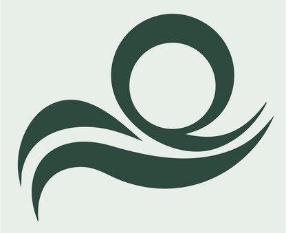 Bold Wave Circle Libra Mark #e8efe9/#2d4a3e
