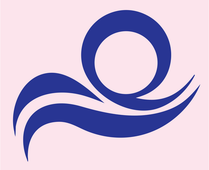 Bold Wave Circle Libra Mark #fce4ec/#283593
