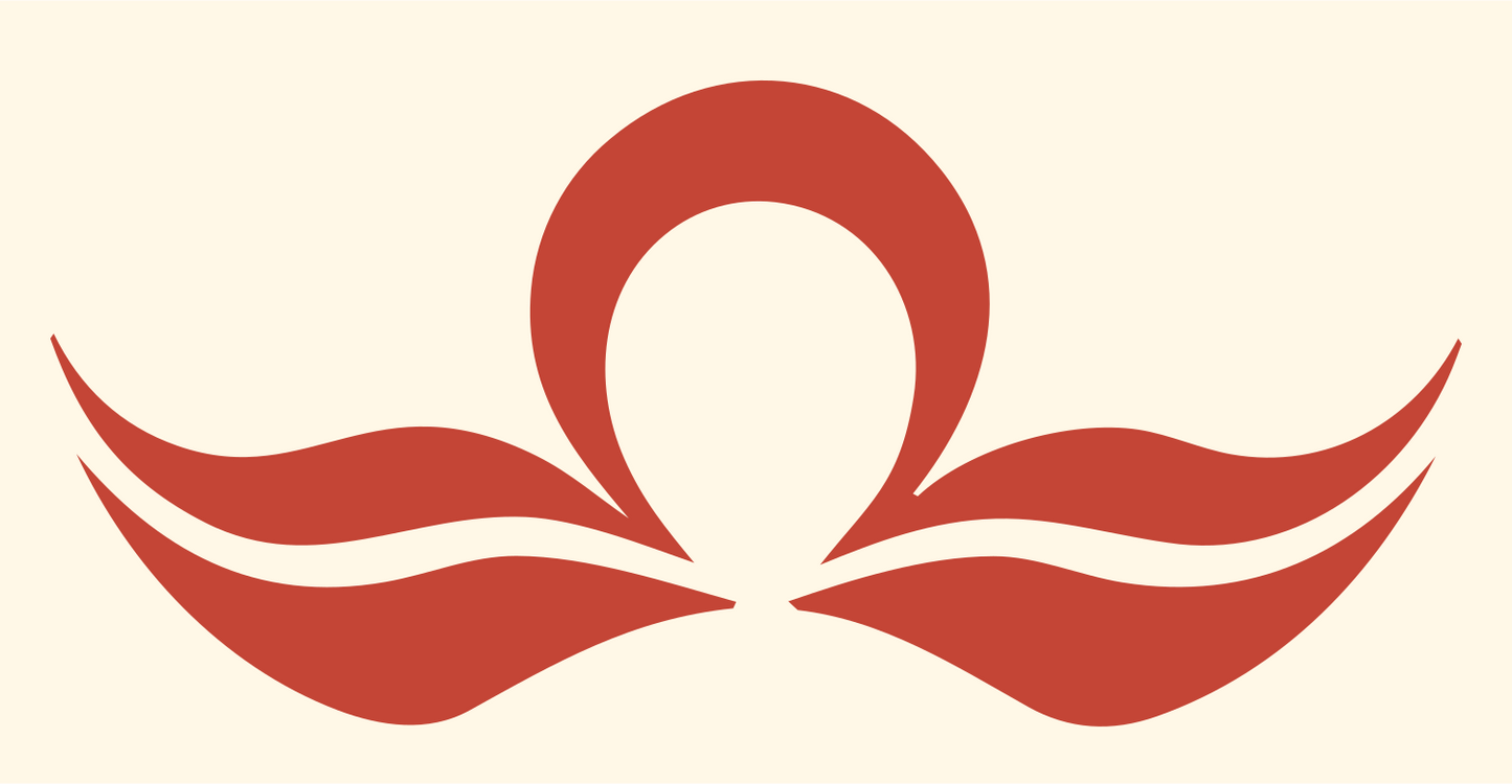 Crescent Wings Libra Emblem #fff8e7/#c44536