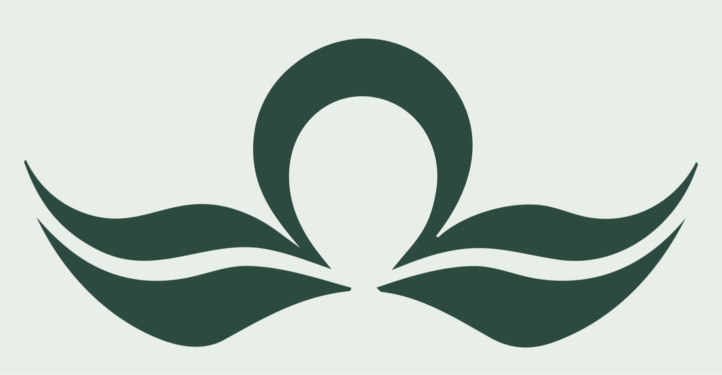 Crescent Wings Libra Emblem #e8efe9/#2d4a3e