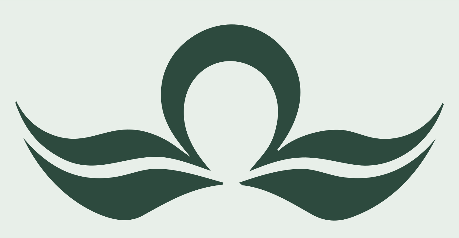 Crescent Wings Libra Emblem #e8efe9/#2d4a3e