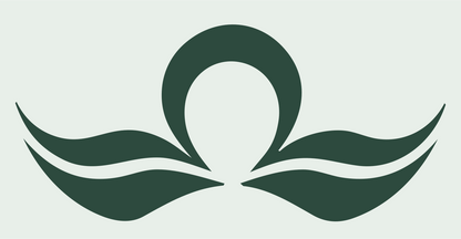 Crescent Wings Libra Emblem #e8efe9/#2d4a3e