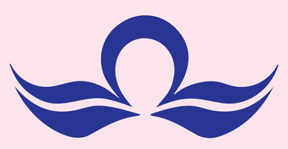 Crescent Wings Libra Emblem #fce4ec/#283593
