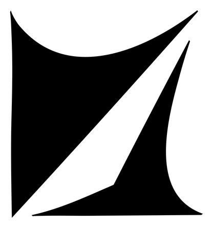 Negative Space Sail Libra Mark #ffffff/#000000