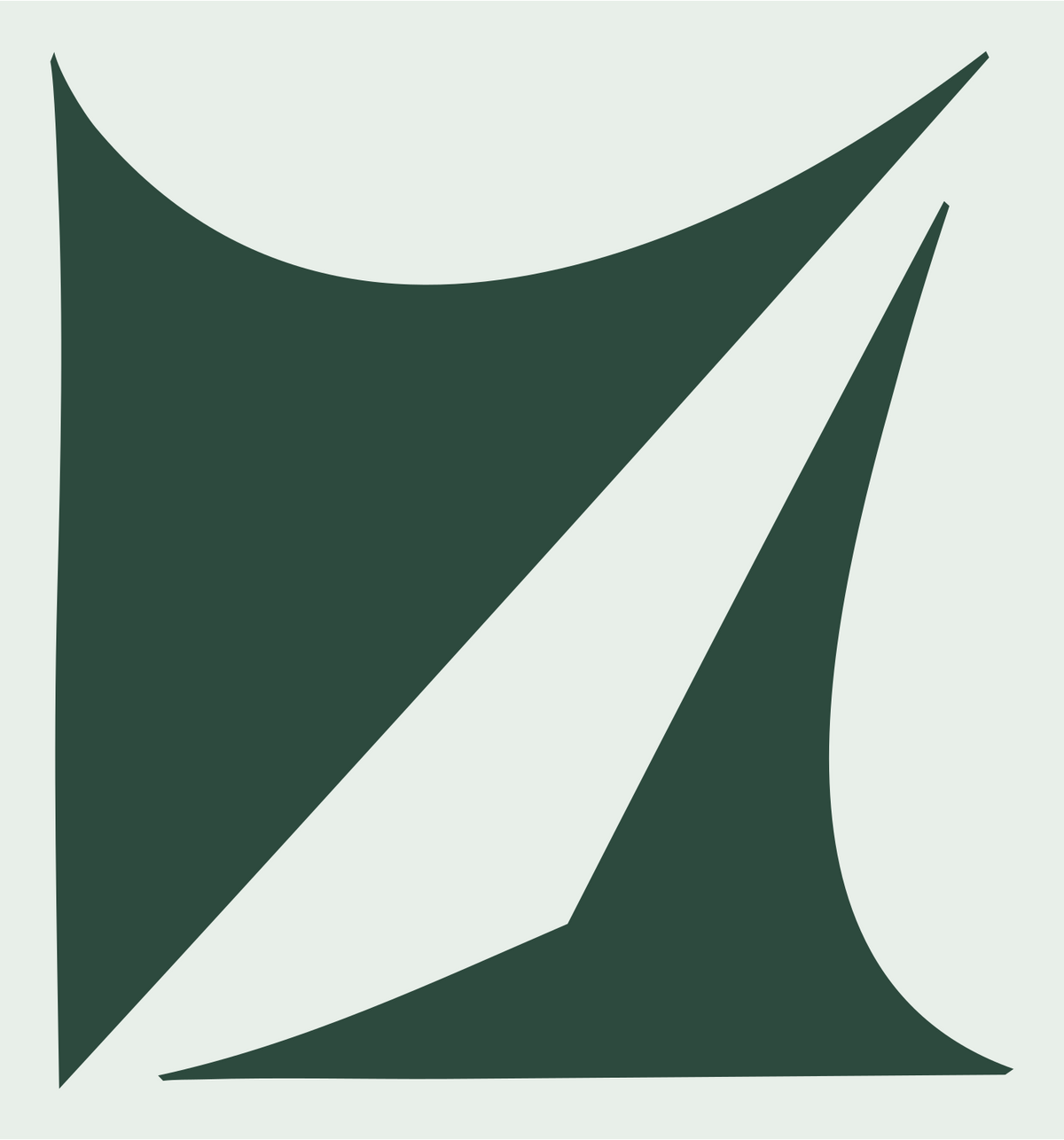 Negative Space Sail Libra Mark #e8efe9/#2d4a3e