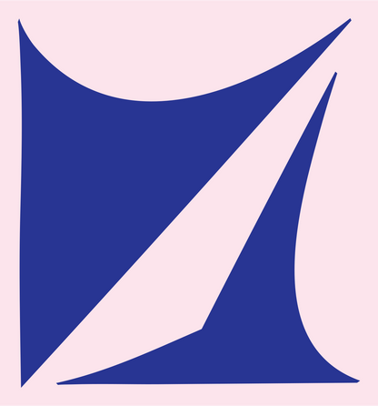 Negative Space Sail Libra Mark #fce4ec/#283593