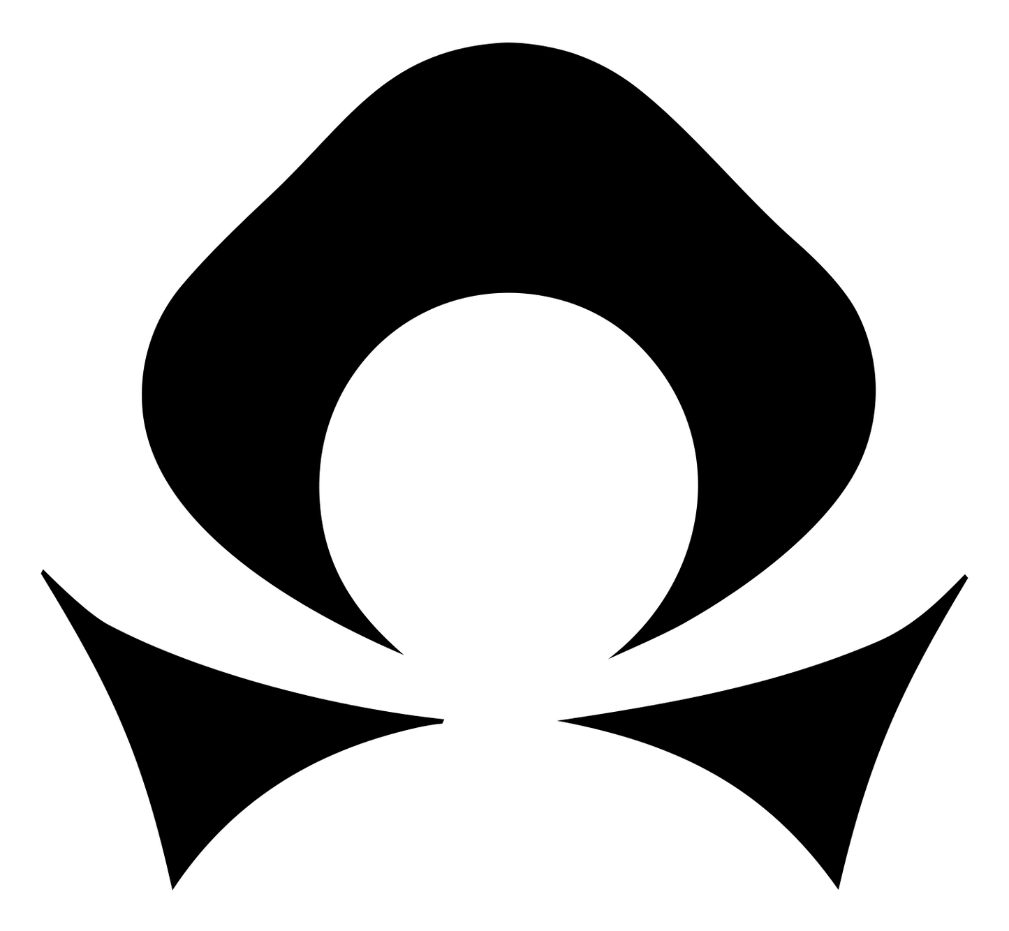 Pictogram Omega Wings Libra Mark #ffffff/#000000