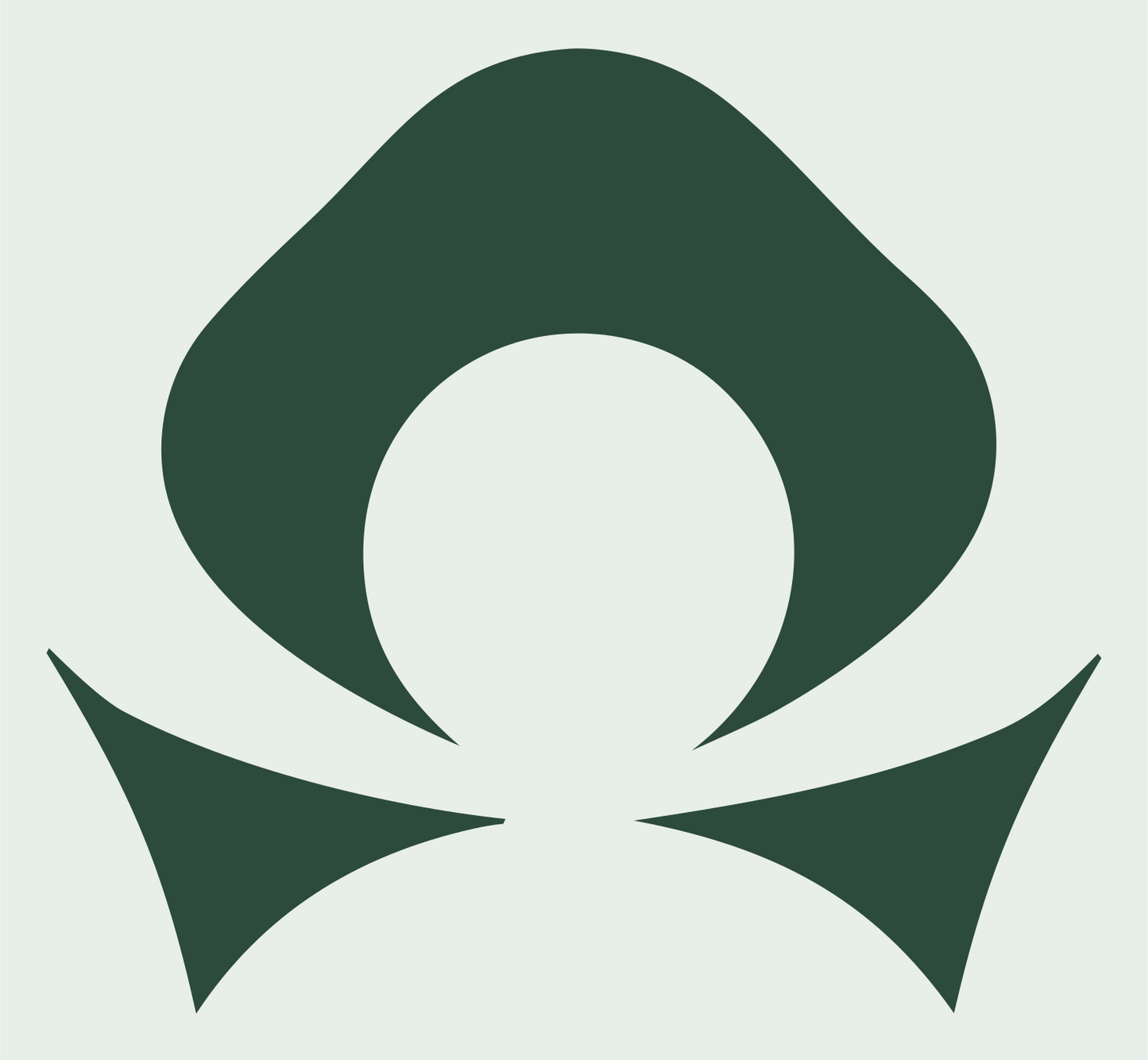 Pictogram Omega Wings Libra Mark #e8efe9/#2d4a3e