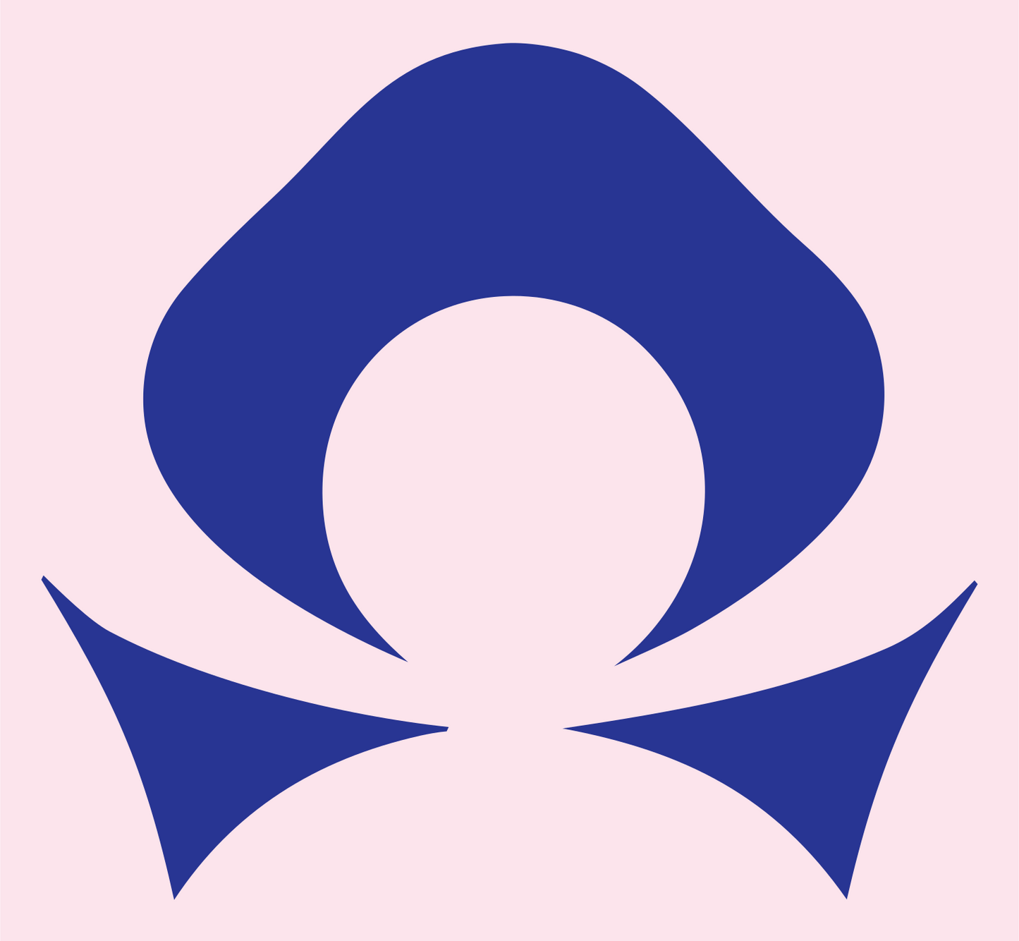 Pictogram Omega Wings Libra Mark #fce4ec/#283593
